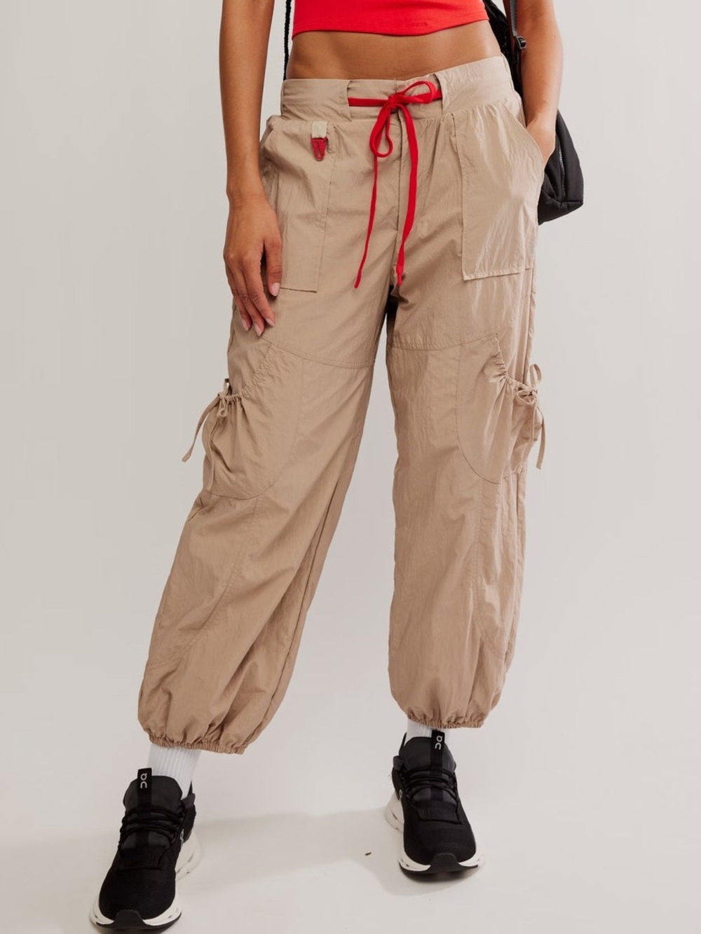 Free People FP Movement Fleece Lined High Point Hiking Joggers - Sandy Tan - NWT